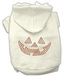 Jack O' Lantern Rhinestone Hoodies (Color/Size: Cream XXXL)