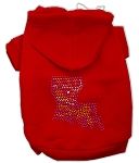 Louisiana Rhinestone Hoodie (Color/Size: Red XXXL)