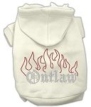 Outlaw Rhinestone Hoodies (Color/Size: Cream S)