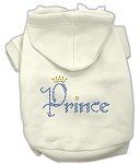 Prince Rhinestone Hoodies (Color/Size: Cream XXXL)