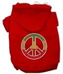 Rasta Peace Sign Hoodie (Color/Size: Red XL)