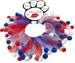 Red, White and Blue Fuzzy Smoochers (Color/Size: XL RWB)