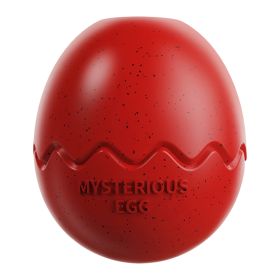 Large Dog Toy Dinosaur Eggs Fillable Slow Feeder Chew Interactive Toy Release Anxiety French Bulldog Labrador Pet Teeth Cleaning (Ships From: China, Color: Red)