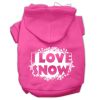 I Love Snow Screenprint Pet Hoodies