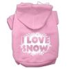 I Love Snow Screenprint Pet Hoodies