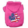 Patriotic Paw Screen Print Pet Hoodies