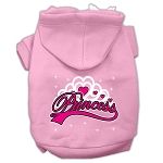 I'm a Princess Screen Print Pet Hoodies (Color/Size: Light Pink Size Med)