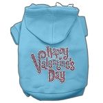 Happy Valentines Day Rhinestone Hoodies (Color/Size: Baby Blue S)