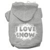 I Love Snow Screenprint Pet Hoodies