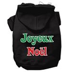 Joyeux Noel Screen Print Pet Hoodies (Color/Size: Black XL)