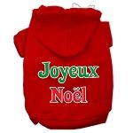 Joyeux Noel Screen Print Pet Hoodies (Color/Size: Red Size XL)