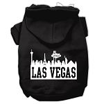 Las Vegas Skyline Screen Print Pet Hoodies (Color/Size: Black Size XL)