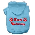 Local Celebrity Screen Print Pet Hoodies (Color/Size: Baby Blue Size Sm)