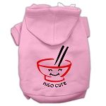 Miso Cute Screen Print Pet Hoodies (Color/Size: Pink Size XL)