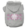 Pink Snowflake Swirls Screenprint Pet Hoodies