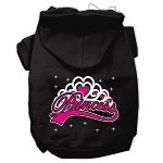 I'm a Princess Screen Print Pet Hoodies (Color/Size: Black Size Sm)