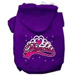 I'm a Princess Screen Print Pet Hoodies (Color/Size: Purple Size Sm)