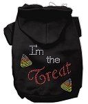 I'm the Treat Rhinestone Hoodies (Color/Size: Black XS)