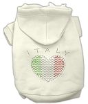 Italian Rhinestone Hoodies (Color/Size: Cream XL)