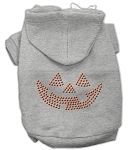 Jack O' Lantern Rhinestone Hoodies (Color/Size: Grey XL)