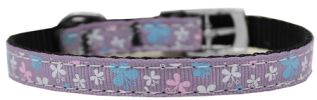 Butterfly Nylon Dog Collar with classic buckle 3/8"