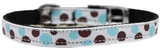 Confetti Dots Nylon Dog Collar with classic buckle 3/8"