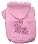 Louisiana Rhinestone Hoodie (Color/Size: Pink L)