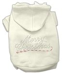 Merry Christmas Rhinestone Hoodies (Color/Size: Cream L)