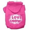 I Love Snow Screenprint Pet Hoodies