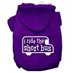 I ride the short bus Screen Print Pet Hoodies (Color/Size: Purple Size L)