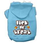 Lick Or Treat Screen Print Pet Hoodies (Color/Size: Baby Blue L)