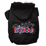 Little Firecracker Screen Print Pet Hoodies (Color/Size: Black L)