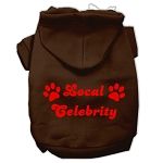 Local Celebrity Screen Print Pet Hoodies (Color/Size: Brown Size Lg)