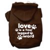 Love is a Four Leg Word Screen Print Pet Hoodies