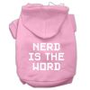 Nerd is the Word Screen Print Pet Hoodies