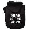 Nerd is the Word Screen Print Pet Hoodies