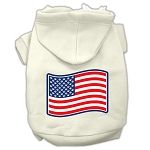 Paws and Stripes Screen Print Pet Hoodies (Color/Size: Cream Size M)