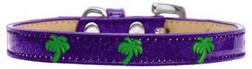 Green Palm Tree Widget Dog Collar